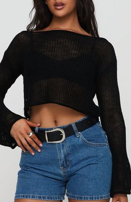 Princess Polly Princess Polly Cafe Pari Crop Sweater
