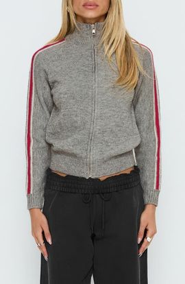 Princess Polly Princess Polly Caysey Front Zip Sweater