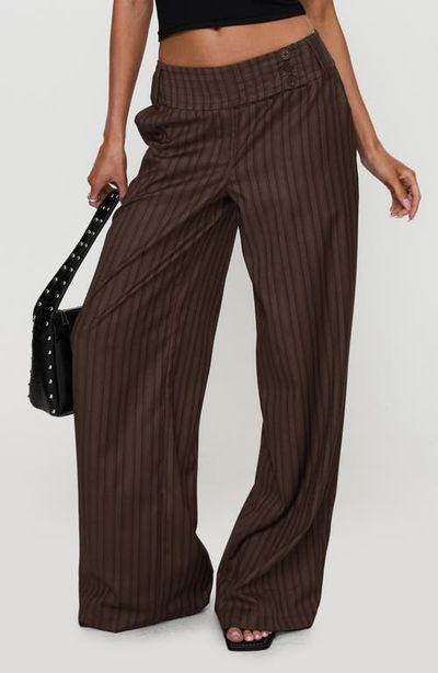 Princess Polly Princess Polly Cedars Stripe Low Rise Wide Leg Pants