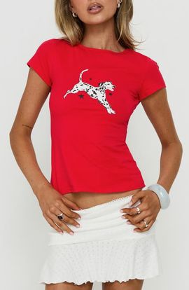 Princess Polly Princess Polly Dalmation Love Graphic Baby Tee