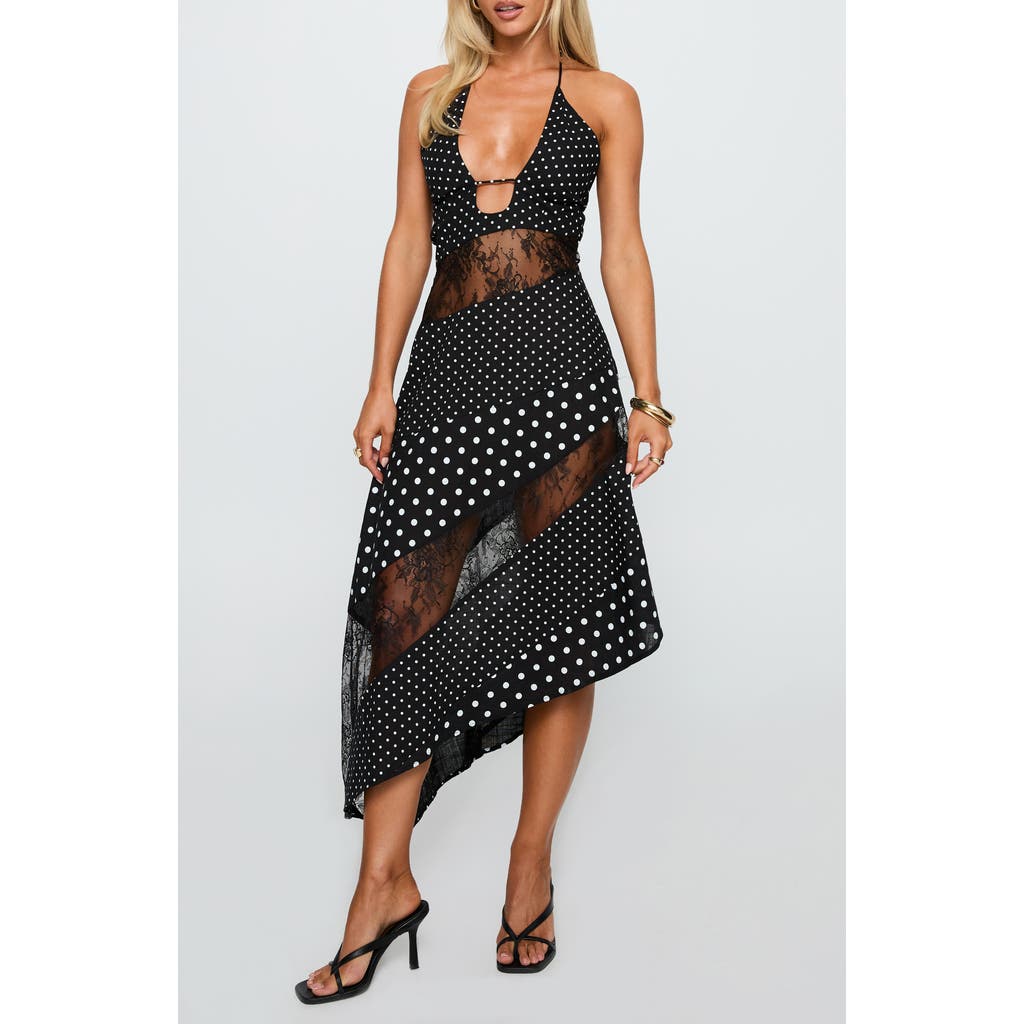 Princess Polly Princess Polly Down with Love Asymmetric Sleeveless Midi Dress
