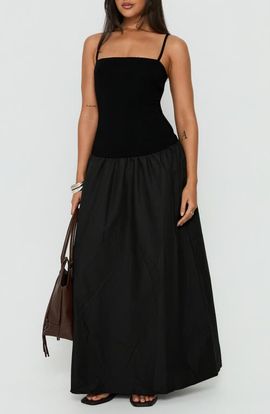 Princess Polly Princess Polly Erroll Drop Waist Knit Maxi Dress