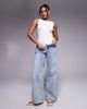 Princess Polly Princess Polly fine rib knit button up sleeveless top in white - 2