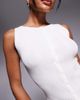 Princess Polly Princess Polly fine rib knit button up sleeveless top in white - 3