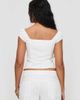Princess Polly Princess Polly Fyrie pure cotton lace trim cap sleeve top in white - 3