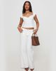 Princess Polly Princess Polly Fyrie pure cotton lace trim cap sleeve top in white - 4