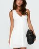Princess Polly Princess Polly Gabbey Eyelet V-Neck Minidress - 2