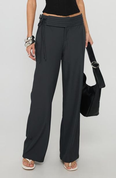 Princess Polly Princess Polly Good Riddance Side Tie Wide Leg Pants