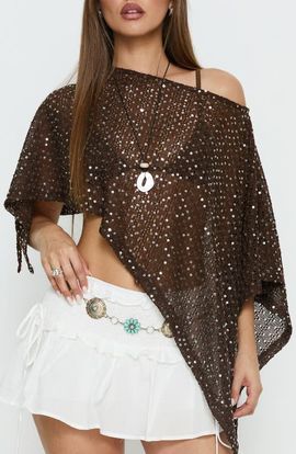 Princess Polly Princess Polly Grotto Asymmetrical Boat Neck Top