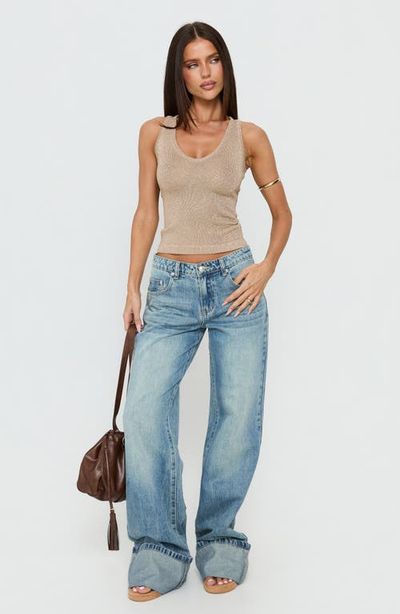 Princess Polly Princess Polly How to Live Scoop Neck Glitter Tank Top
