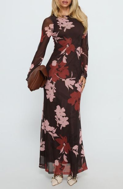 Princess Polly - Istefania Long Sleeve Floral Maxi Dress