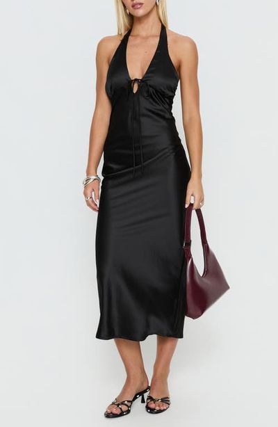 Princess Polly Princess Polly Jessamyn Satin Halter Midi Dress