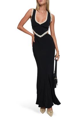 Princess Polly Princess Polly Keila Lace Trim Cutout Maxi Dress