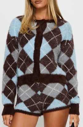 Princess Polly Princess Polly Kenlea Argyle Cardigan
