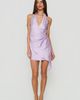 Princess Polly Princess Polly Landree Wrap Halter Satin Minidress - 5