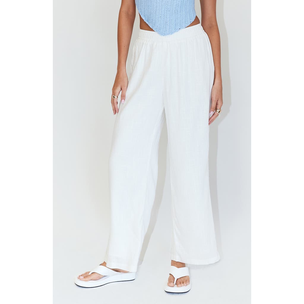 Princess Polly Princess Polly Louis Cotton & Linen Wide Leg Pants