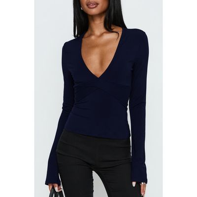 Princess Polly Princess Polly Madelon Wrap Long Sleeve Top