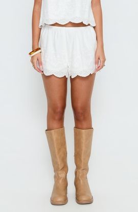 Princess Polly Princess Polly Madison Avenue Embroidered Cotton Shorts