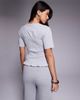 Princess Polly Princess Polly Maybe Tomorrow shirred detail t-shirt in gray - 3