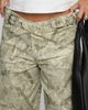 Princess Polly Princess Polly Mckinley cross over belt detail wide leg mid rise jeans in camo print-Multi - 4