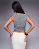 Princess Polly Princess Polly Mixing It Up shirred tie detail plunge cropped top in black gingham-Multi - 3