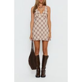 Princess Polly Princess Polly Nellie Plaid Sleeveless Cotton Minidress