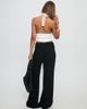 Princess Polly Princess Polly Raymonde linen blend removable belt wide leg pants in black - 4