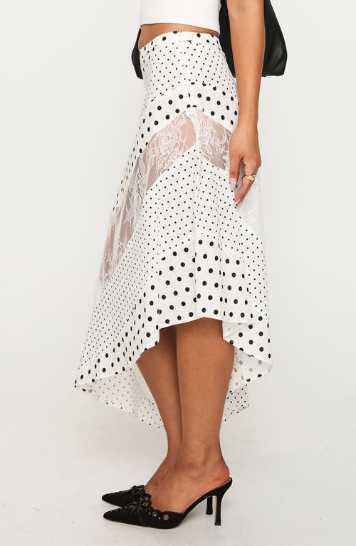 Princess Polly Princess Polly Rennar Asymmetrical Polka Dot Maxi Skirt