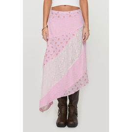 Princess Polly Princess Polly Rennar Mixed Print Asymmetric Skirt