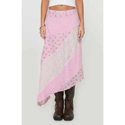 Princess Polly Princess Polly Rennar Mixed Print Asymmetric Skirt