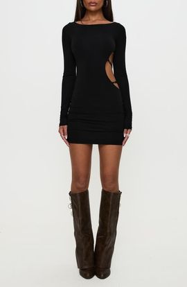 Princess Polly Princess Polly Rowin Cutout Long Sleeve Minidress