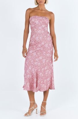 Princess Polly Princess Polly Salvin Floral Strapless Midi Dress