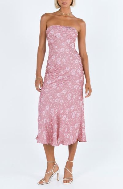 Princess Polly Princess Polly Salvin Floral Strapless Midi Dress