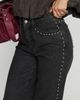 Princess Polly Princess Polly Saving Up Studded Mid Rise Straight Leg Jeans - 3