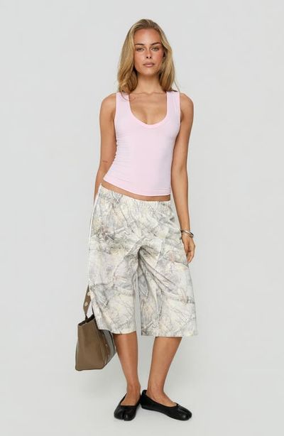 Princess Polly Princess Polly Sayllor Longline Camo Sweat Shorts 