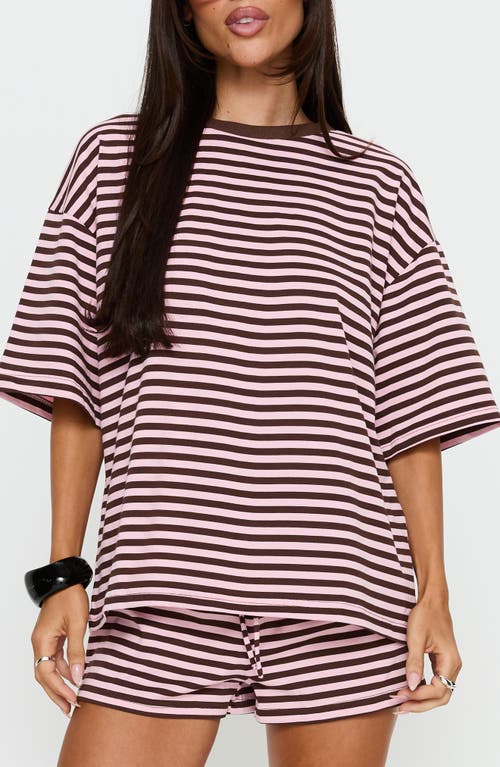 Princess Polly Princess Polly Settle Down Striped Oversized T-Shirt
