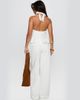 Princess Polly Princess Polly Silver Moon linen blend tie waist detail wide leg pants in white - 3