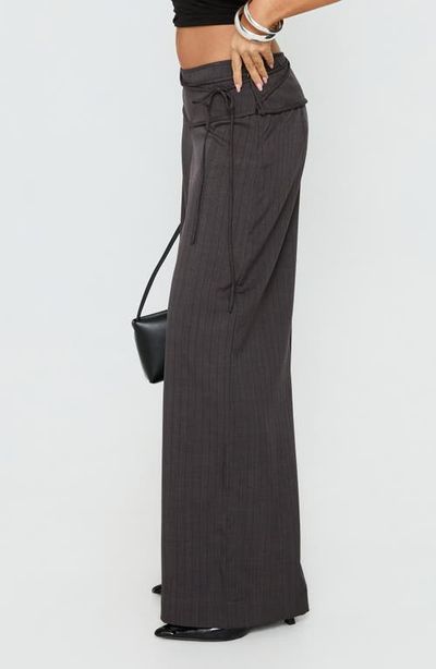 Princess Polly Princess Polly Silver Moon Tie Wide Leg Pants