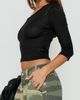 Princess Polly Princess Polly Sofelia Pointelle V-Neck Top - 3