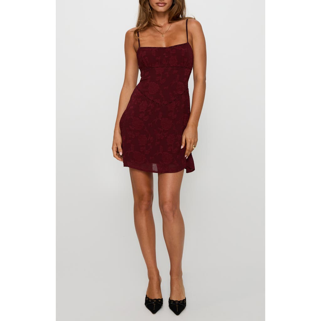 Princess Polly Princess Polly South of France Floral Burnout Minidress