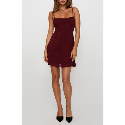 Princess Polly Princess Polly South of France Floral Burnout Minidress