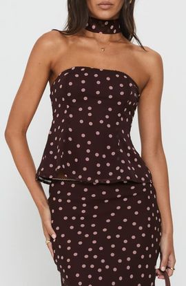 Princess Polly Princess Polly Sydni Scarf Detail Strapless Top