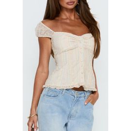 Princess Polly Princess Polly Trinitee Cap Sleeve Button-Up Top
