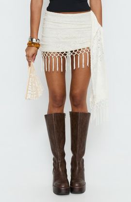 Princess Polly Princess Polly Winita Macrame Tassel Miniskirt