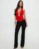 Princess Polly Princess Polly Yevina grommet waist flare pants in black - 1