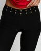 Princess Polly Princess Polly Yevina grommet waist flare pants in black - 2