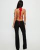 Princess Polly Princess Polly Yevina grommet waist flare pants in black - 3