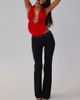Princess Polly Princess Polly Yevina grommet waist flare pants in black - 4