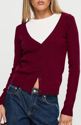 Princess Polly Princess Polly York V-Neck Cardigan