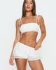Princess Polly Queens Boulevard Frill Shorts White - 1
